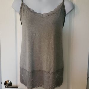 Lane Bryant Gray Camisole with lace detail